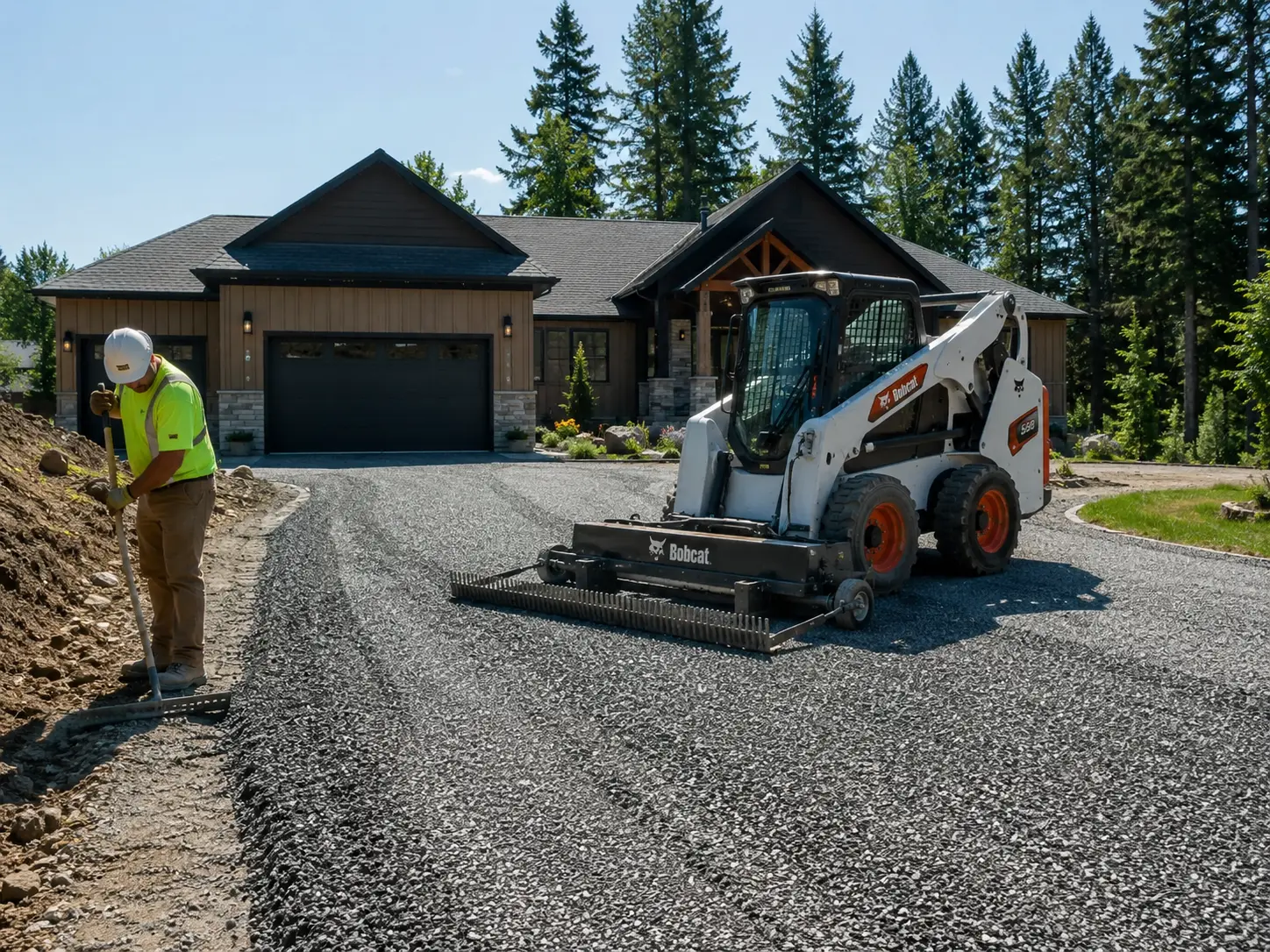 Driveway grading and land shaping by Bailey Land Services