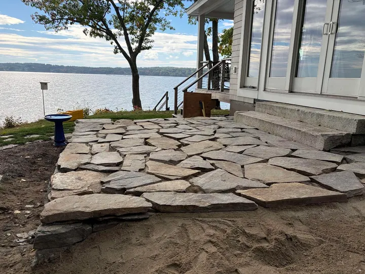 Natural Stone Patio - Yarmouth by Bailey Land Services