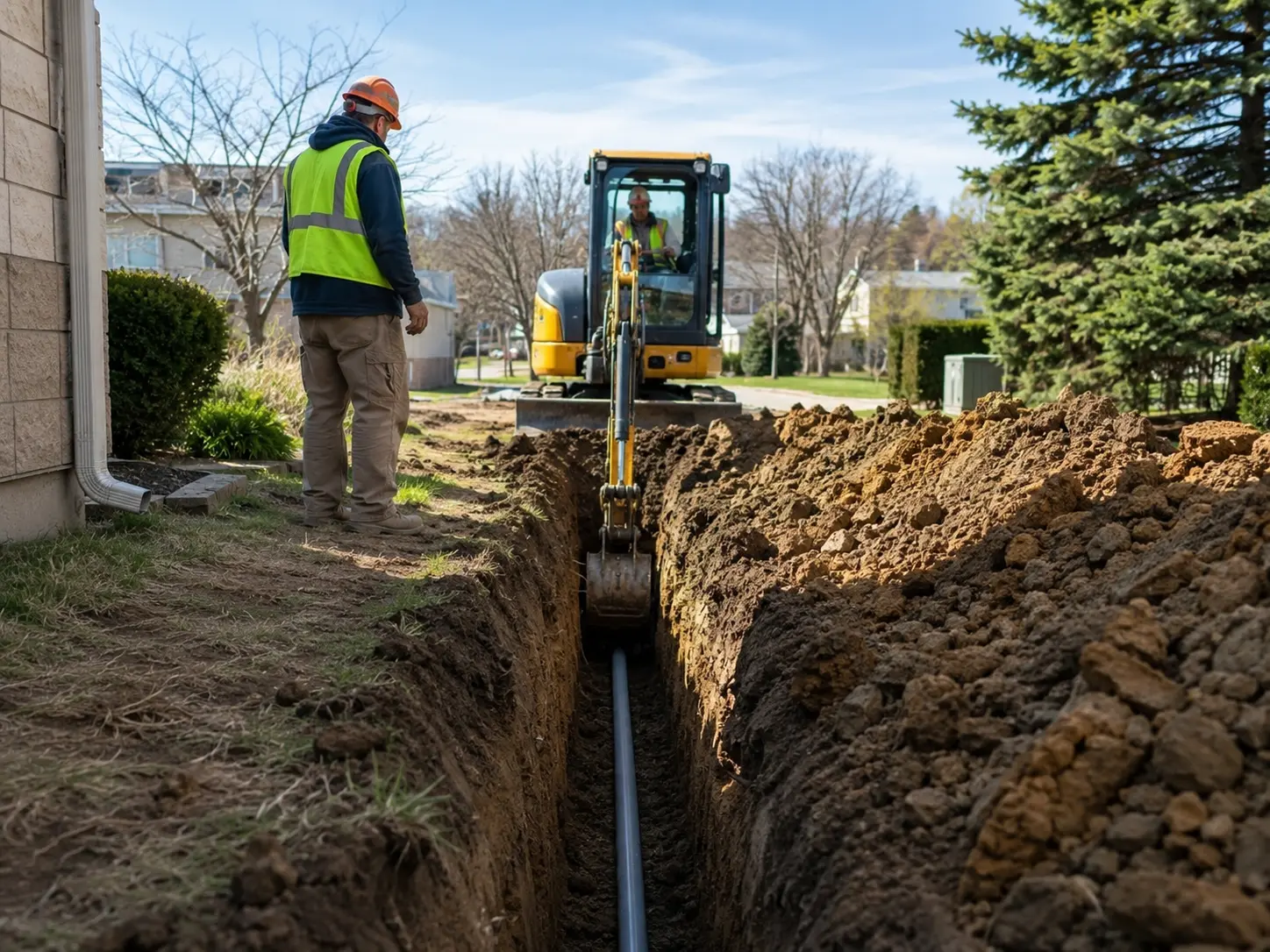 Utility trenching and site work by Bailey Land Services